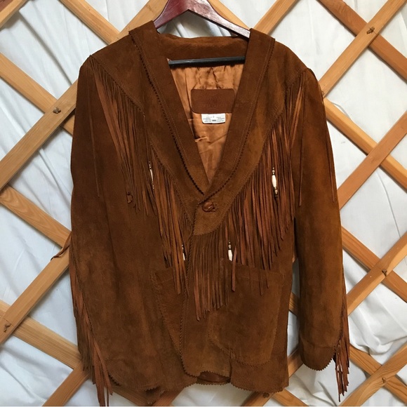 🍁 Vintage Leather Fringed Jacket - Made in Canada - Women’s Medium - Picture 5 of 11